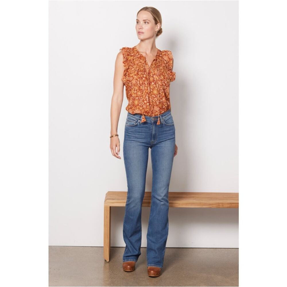 Evereve Sundry Sienna Floral Flutter Sleeve Swing Blouse Size 2 (Medium) - Picture 3 of 15